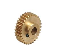 Steel Motor Drive Gear 2pcs 0.5M 20 21 22 23 24 25 26 27 28 29 Teeth Brass Step Spur Gear CNC Lathe Machining Parts Hole Diameter 4mm(22 teeth)