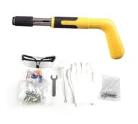 Steel Nail Gun Kit, 7.3mm Mini Anchor Wire Slotting Device with Safety Glasses, Gloves and Accessories