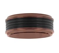 STEEL NATION JEWELRY Men’s Wedding Band Tantalum Carbide 9mm Two Tone Brown and Matte Black Multi Groove Center Ring, Metal, No Gemstone