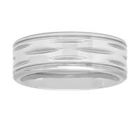 STEEL NATION JEWELRY Men's Cobalt Chrome Ring 8mm Bold Scalloped Center High Polish Band, cobalt, no gemstone