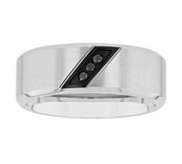 STEEL NATION JEWELRY Men's Wedding Band Rings Choice of Colors, metal, black-diamond