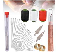 Steel Needles for Hand Sewing, 34Pcs Big Eye Steel Needles Set, Long Thin Handmade Quilting Sewing Kit for DIY