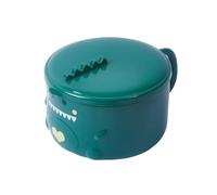 Steel Noodle Bowl with Lid Dinosaur Pattern for Ideal for Storage with Stainless and Steel Size 14 * 14 * 10cm Crafted from Stainless Simply add Noodles and Water (Green)