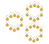 Steel Numbered Key Label Tag， Aluminium Metal Number Tags 100pcs 30x30mm with Rings 1-100 100-200(1 100)