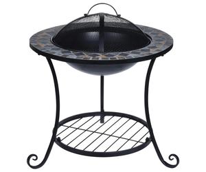Steel Outdoor Fire Pit Bowl Round Patio Fire Large Outdoor Fire Pit 58cm Mosaic