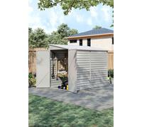 Steel Outdoor Garden Tool Storage Shed Garden Sanctuary White One Size