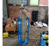 Steel Oxygen Cylinder Storage Rack Suitable for Fixed Brackets for Gas Cylinders Such As Chlorine, Propane, and Argon.(1 Bottle - 31cm (12 1/5"))