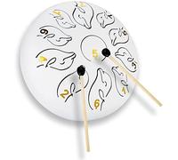 Steel Pan Drum Musical Instrument, 6 Inch 11 Notes Dolphin Tongue Drum, Handpan Drum Percussion Instrument Gifts For children, Women Healing, Music Lovers Beginner (Color : White)