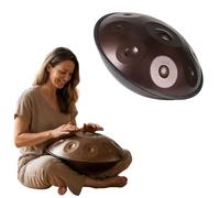 Steel Percussion Handpan Instrument in D Minor for Adults Tuned 432Hz 440Hz with 9 10 12 Note Layout Handpan Drum for Meditation Yoga Music Practice Performance 22 Inch(Purple,440HZ/10 Note)