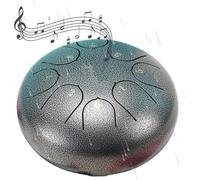 Steel Percussion: The 6 Inch 8 Note Steel Tongue Drum Rain Offers a High-Quality Percussion Instrument for Professional Use(Silver)