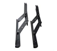 Steel Plate Foldable Hinge 63mm x 68mm for Bed Legs | 63x68x54mm dimensions, 2.5mm thick plate, wear-resistant finish, black color, precise fit