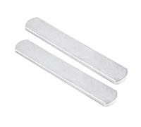 Steel Plates for Weighted Vest, 2Pcs Adjustable Round Head Plated Steel Plates for Adjusted Weight Vest and Leg Shin Guards, Strength Training Weight Long Steel Plate for Running Jogging(Length 15cm)