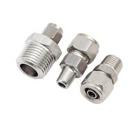 Steel Pneumatic Pipe Hose Tightening 1/8''1/4''3/8''1/2'' BSP External Thread(PC10-04)