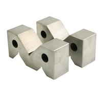 Steel Positioning Block 2pcs Carbon Steel M Type V-block, 50mm-100mm High Accuracy Gauge Angle Block for Platform Measurement Tool(75mm)