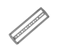 Steel Positioning Guide with Round Shapes for Accurate Belt Centering Leatherworking Guide Tool