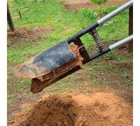 Steel Post Hole Digger, Digger with Detachable Grip Ground Cutting Device - Planting Aerating Soil Creating Drainage Channels, Manual Hole Digging for Gardening(180cm/70.9in)