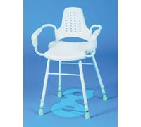 Steel Prima Perching Stool - with Arms & Backrest