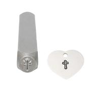 Steel Punches for Metal Engraving Rings Pendant, Cross, E | Portable Steel Punches with Clear Impressions, Designs, Suitable for Various Metals, for Studios Application