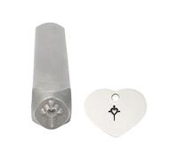 Steel Punches for Metal Engraving Rings Pendant, Cross love, H | Portable Steel Punches with Clear Impressions, Designs, Suitable for Various Metals, for Studios Application