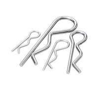 Steel R Type Spring Cotter Pin Wave Shape Split Clip Clamp Hair Tractor(M2x45mm-10pcs)