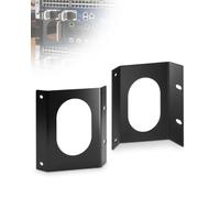 Steel Rack Mount Ears Fits for Behringer XR16 XR18 & Midas MR16 MR18 | Carbon Steel Construction Bracket, 45° Recessed Design & D-Style Cable Cutouts for Studios, AV Racks and Mobile Audio Rigs