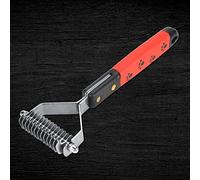 Steel Rakes Pet Hair Grooming Tool Non Slip Handle and Ergonomic Design Pin Grooming Comb Easily Remove Knots Dirt Debris and Dust Pets Comb Stainless Dogs (M337-13)
