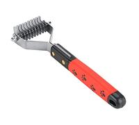 Steel Rakes Pet Hair Grooming Tool Non Slip Handle and Ergonomic Design Pin Grooming Comb Easily Remove Knots Dirt Debris and Dust Pets Comb Stainless Dogs (M377-10)