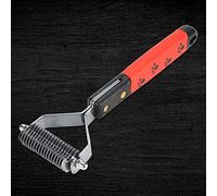 Steel Rakes Pet Hair Grooming Tool Non Slip Handle and Ergonomic Design Pin Grooming Comb Easily Remove Knots Dirt Debris and Dust Pets Comb Stainless Dogs (M377-18)
