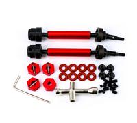 Steel Rear Driveshaft Upgrades Part for Arrma 1/10 Gorgon 4X2 MEGA 550,Replace#AR310864#AR310784 (Red)