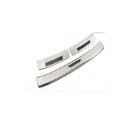 Steel Rear Trunk Boot Bumper Guard Plate Protector Molding Trim For T-ROC 2018 2019 2020 Stainless Car Accessories(Silver 3pcs)