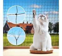 Steel Reinforced Cat Netting for Balcony Anti-Fall Fence Safety Net, Extra Strong Cat Net for Catio Safety Cat Balcony Netting for Pets Cat Proof Screen Pet Net Cat Balcony Protection Barrier10FTx26FT