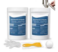 Steel Reinforced Epoxy Putty, Bondingmbring Old Items Back to Life, All Purpose Pool Clay for Bonding Plastic Metal Ceramic Wood Tile Glass, Solution for Every Household (2pcs)