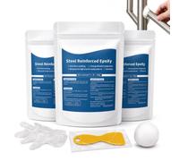 Steel Reinforced Epoxy Putty, Bondingmbring Old Items Back to Life, All Purpose Pool Clay for Bonding Plastic Metal Ceramic Wood Tile Glass, Solution for Every Household (3pcs)