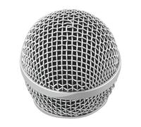 Steel Replacement Mesh Head for Dynamic Microphones Fits BetaFor 58A and Similar, Designed with Foam Windshield to Protect Microphone Capsule and Reduce External Noise (PG58)