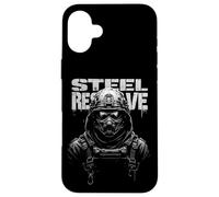 STEEL RESERVE Futuristic Armored Figure Case for iPhone 16 Plus