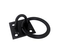 Steel Ring on Plate Anchor Point | Heavy-Duty Hook Loop Bracket for Chain, Gate, Fence, Wall, Ceiling, Swing, Rope & Suspension | Durable M6 Fixing Holes for Secure Mounting Indoors & Outdoors