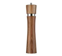 Steel Ring Pepper Grinder,Manual Acacia Wood Mill,Multi Use Seasoning Bottle,Ceramic Core,BBQ Tool Shaker Sets (1Pcs 10inch)