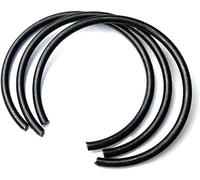 Steel Rings, 5Pcs Wire Diameter φ3mm Spring Steel Round Wire Rings for Hole Retainer Circlips OD=16mm~184mm(3x73x18)
