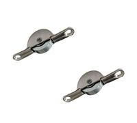 Steel Roller for Sliding Door Roller with Ball Bearing Sliding Door Fitting Universal Floor Guide for Wooden Sliding Doors 76 mm Flat Pack of 2