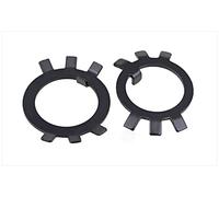 Steel Round Nut with Retracement Washer and Retaining Gasket 2PCS, Inner Diameter 10-60mm, Durable Steel Construction(M18)