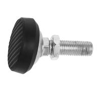 Steel Rubber Screw In Base Pads for Floor Scale 0.5-3 Ton Silver | Anti skid replacement feet, groove positioned support for weighing machines, vibration damping for pallet scale use