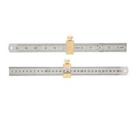 Steel Ruler Positioning Block Woodworking Marking Locator Brass Stopper 300 mm Steel Ruler With Maximum Measuring Range, Scribing Gauge