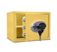 Steel Safe with Key - 2-Layer Anti-Theft Metal Cabinet with Alarm, Password Lock, Small Safe in 3 Colors, Perfect for Home & Office Security Solutions.