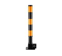 Steel Safety Bollard Post with Reflective Strips - Traffic BER for Parking Lots, Sidewalks & Sensitive Areas - Enhance Security & Visibility (1PCS)