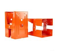 Steel Saw Horse, Woodworking Support Fixture, Quick Setup Stable Stand | Precision Alignment With Large Inlets Heavy Duty Anti-Slip Base For Boards Compact Workbench Aid For Garden DIY Orange 2 Pack