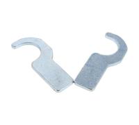 Steel Scaffold Plank Hook 2pcs with Lock for Construction Maintenance | Galvanized Finish, Broad Plank Compatibility, Anti-slip Support, Silver Hardware for Mobile Frame Scaffolds