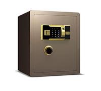 Steel Security and Fingerprint Fire Resistant, Electronic password plus handle, Lock Box Fireproof Safe with Digital Keypad, for Medicine Money Documents Valuables, Brown