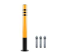 Steel Security Parking Bollard Post, Pipe Traffic Control for Driveways, Reflective Road Markers Traffic Cones(75cm 1pck)