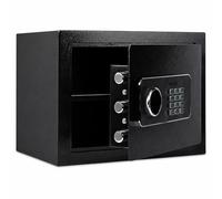 Steel Security Safe Box with Digital Keypad & Electronic Lock, Emergency Key Open, 21L Black Safe for Cash Jewelry Documents, 35 X 25 X 25 Cm