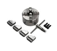 Steel Self Centering Lathe Chuck 4 Jaw 4" K12-100 Silver for Milling Drilling Grinding Machines